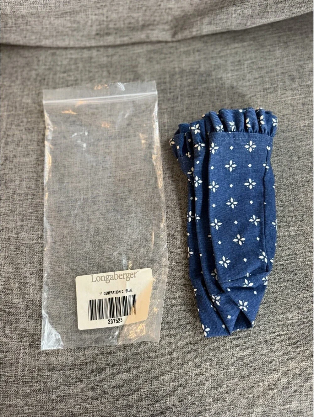 Longaberger 7” Generation Basket Liner In Classic Blue New
